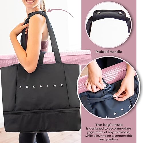 Miniatura 3 de Bolsa grande para esterilla de yoga, bolsa impermeable para esterilla de yoga, bolsa de gimnasio, bolsa de esterilla de yoga caliente para mujeres,