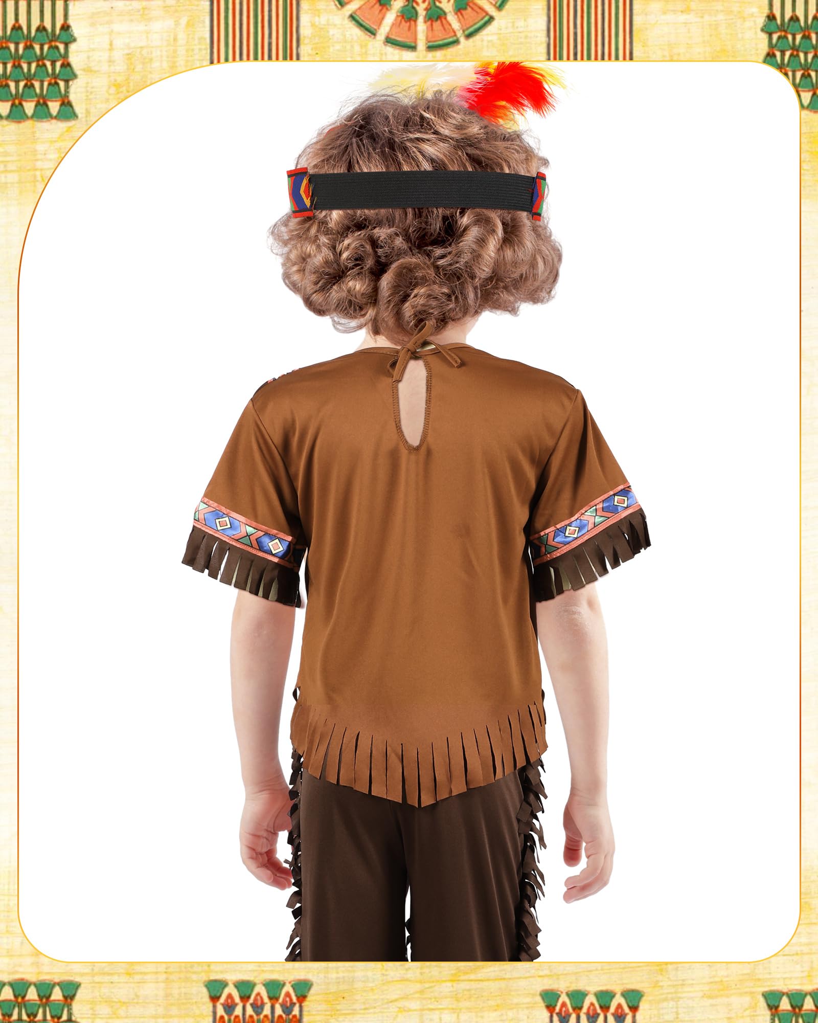 Liitrsh Costume indien 6 pièces pour enfants - Costume indien pour garçons et filles
