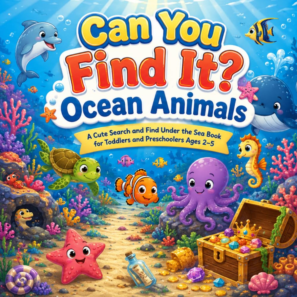 Can You Find It Ocean Animals: A Cute Search and Find Under the Sea Book for Toddlers and Preschoolers Ages 2–5