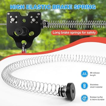 FAHKNS Zipline for Backyard Kids and Adults: 300FT Up to 400 lbs - Upgraded Quick Tightening System,Removable Trolley,Height Adjustable Thickened Seat,Outdoor Kids Play Equipment
