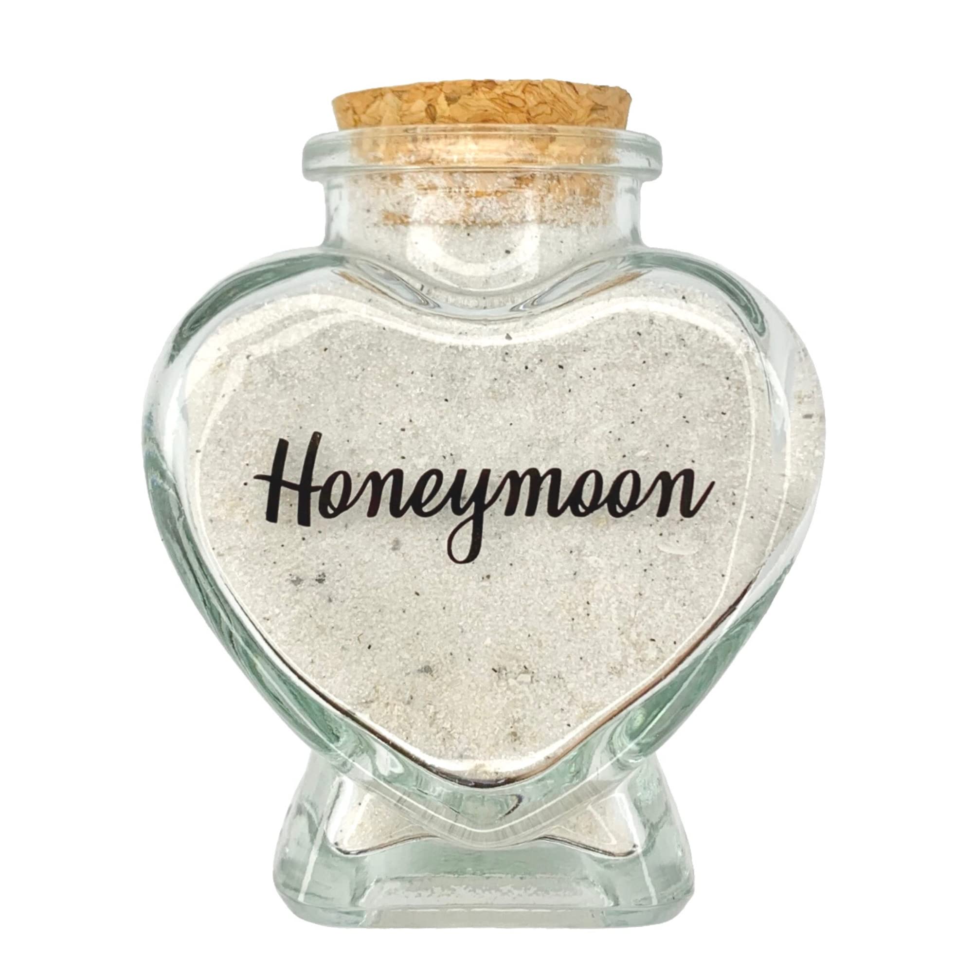 Tuscany Avenue Wedding and Honeymoon Sand Keepsake Jar For Happy Couple - Memorable & Romantic Travel Gift Ideas For Bride or Newlywed Couple, Perfect Engagement and Unique Bridal Shower Gifts