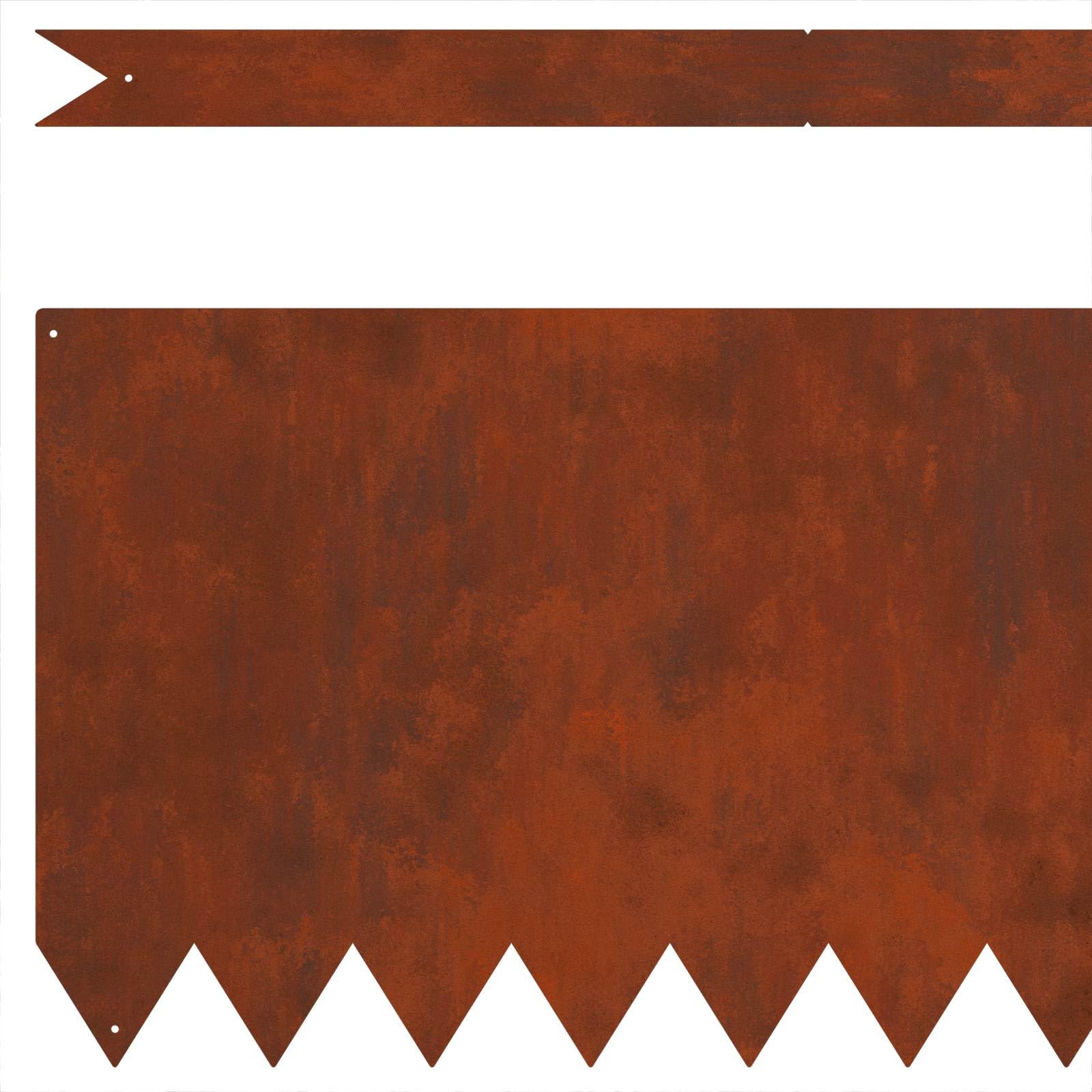 Lot de 50 bordures de pelouse rouillées - 100 x 0,05 x 30 cm - Bordure de jardin en matériau résistant aux intempéries pour une délimitation claire des parterres de fleurs et des chemins