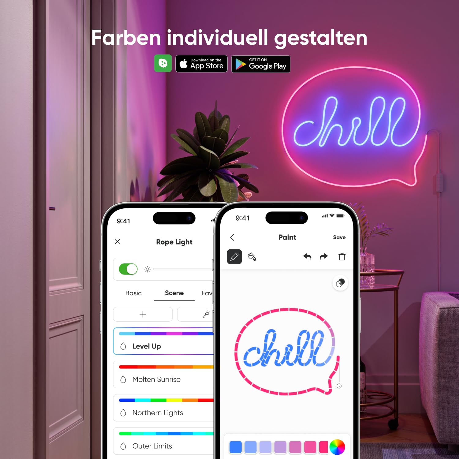 Nanoleaf Matter Neon Rope Streifen 5M, WLAN Biegsamer LED Strip, Musik & Bildschirm Sync, Dynamische Szenen in App, Sprachsteuerung (Funktioniert mit Alexa, Apple, Google)