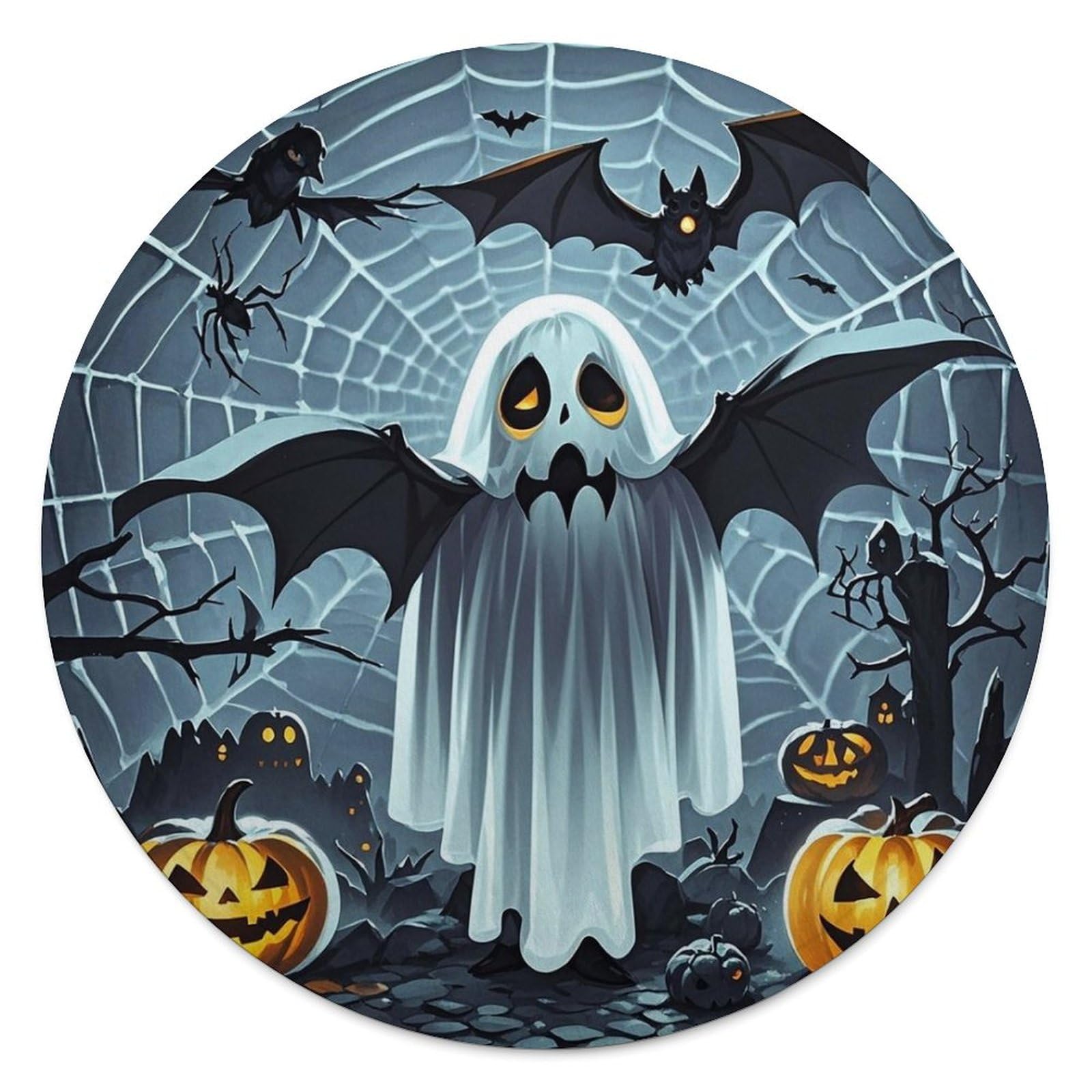 Couverture fantôme et chauve-souris ronde pour vos soirées cinéma cocooning sur le canapé