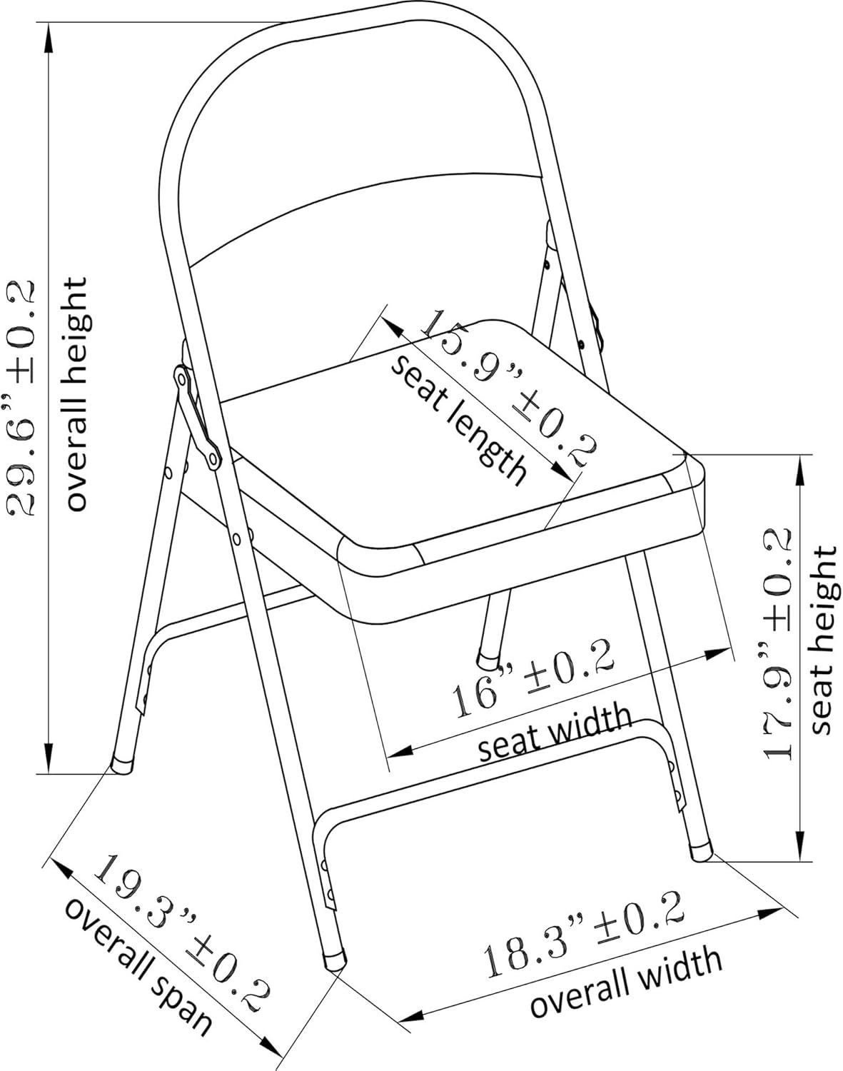 Lorell Black Padded Seat Folding Chairs (Pack of 4)
