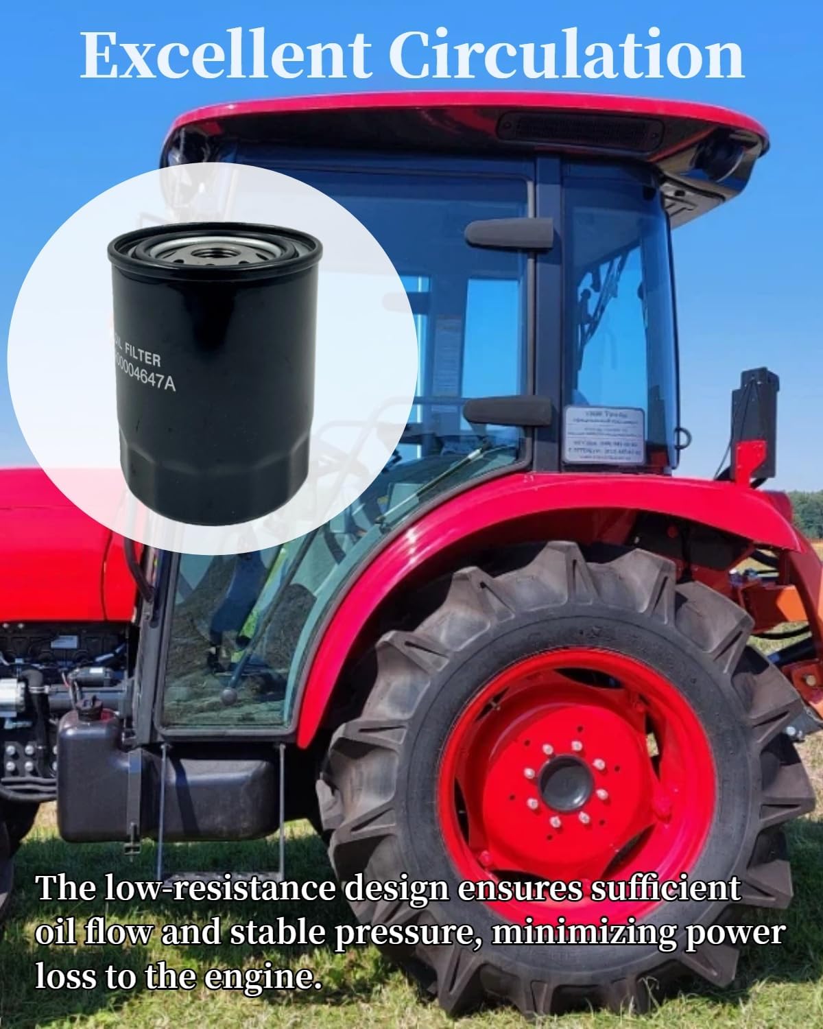 EA00004647A Engine Oil Filter Fit for TYM T474 T494 T574 For Branson 3015 3120 3515 3520 3725 4015 4020 4225 4520 4720 5220 6530 6640 7845 8050 Tractors EA00001160B