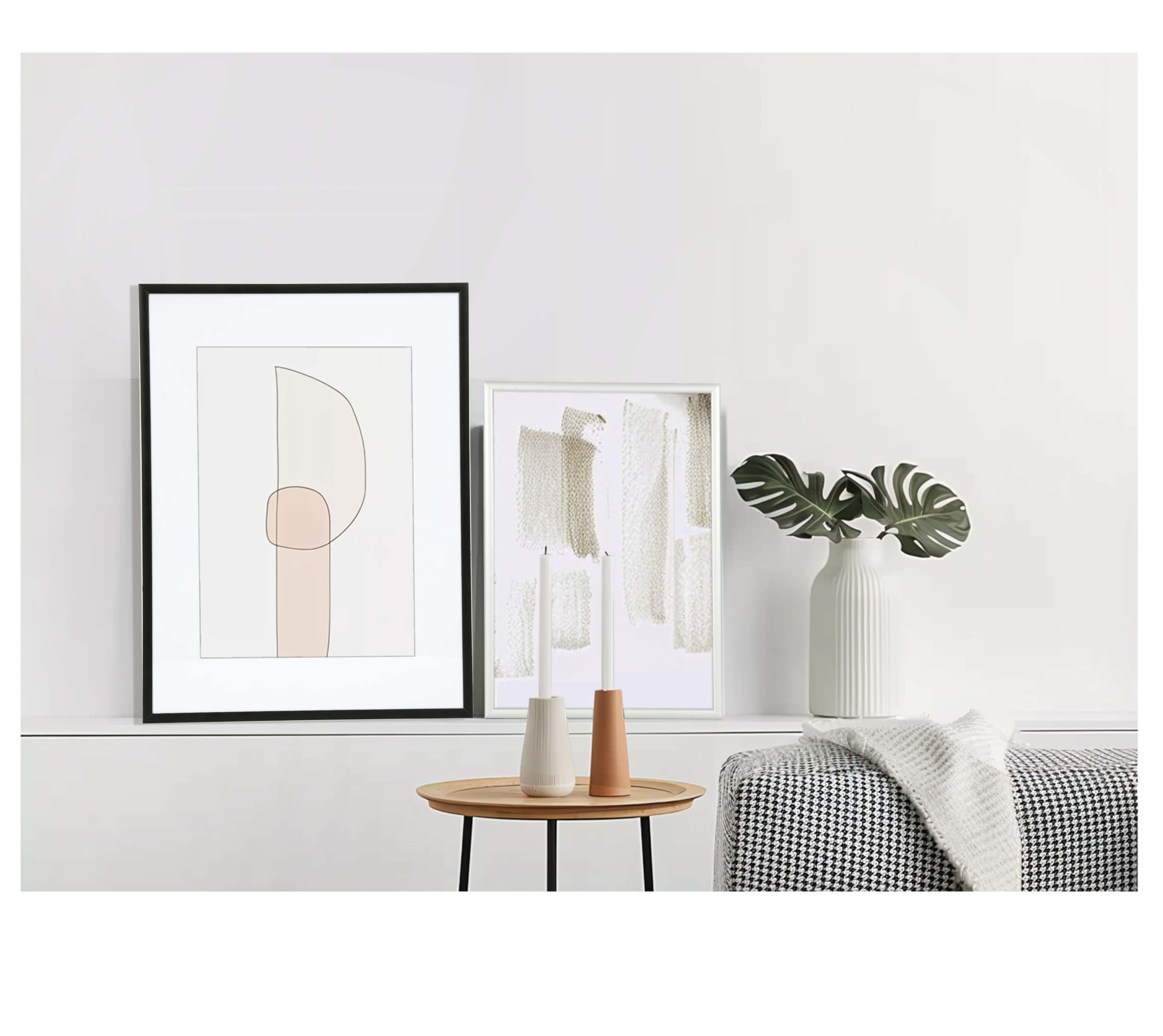 HIMEETIME® 2x Cadre Photo A3 30 x 42 cm en Aluminium Argenté, 29,7 x 42 cm Cadres de Posters Convient pour La Décoration Murale ou L'affichage de Galerie