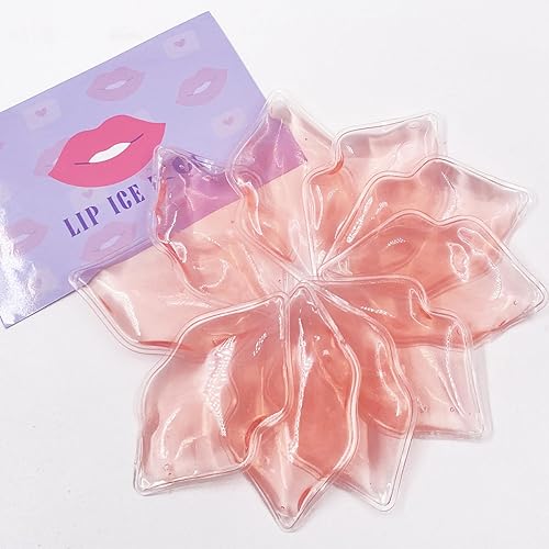 Miniatura 6 de (10 PCS) Lip Ice Pack ，Ice Compress After Lip ice Treatment, Reusable ice pad for Cosmetic, Lip Shape ice Pack to Relieve Pain and Relax Lips,