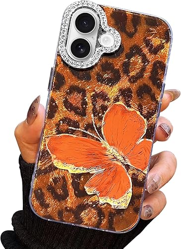 Miniatura 34 de I-MGAE-IN-AR - Funda diseñada para iPhone 12 y 12 Pro, diseño de mariposa plateada brillante, funda protectora de poliuretano termoplástico, suave,