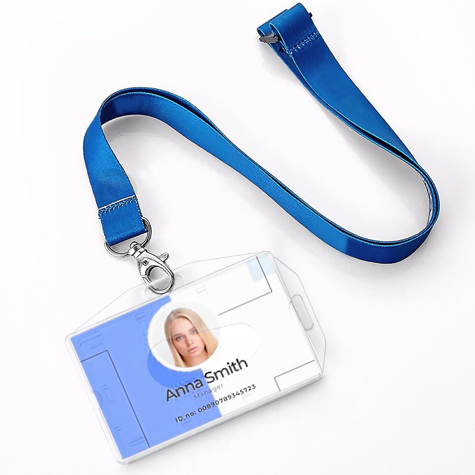 Redamancy 2 Pcs Badge Holder Vertical y Horizontal Tarjetas de Porta Tarjetas Identificativas con Ranura para el Pulgar
