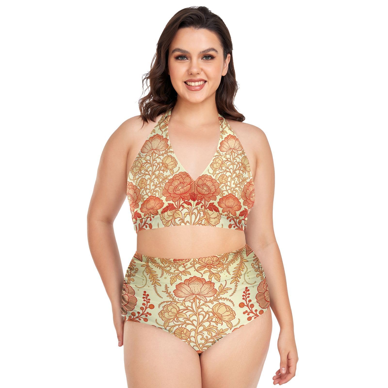 FRODOTGV Costumi da bagno da donna curvy, da L a 4XL