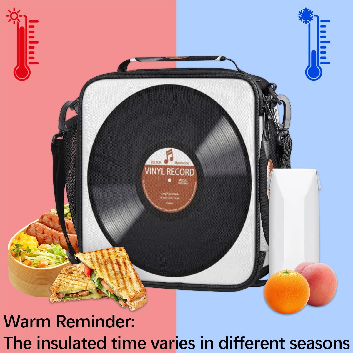 Amazon.com: Pardick Music Record Black Kids Lunch Bag Retro Music