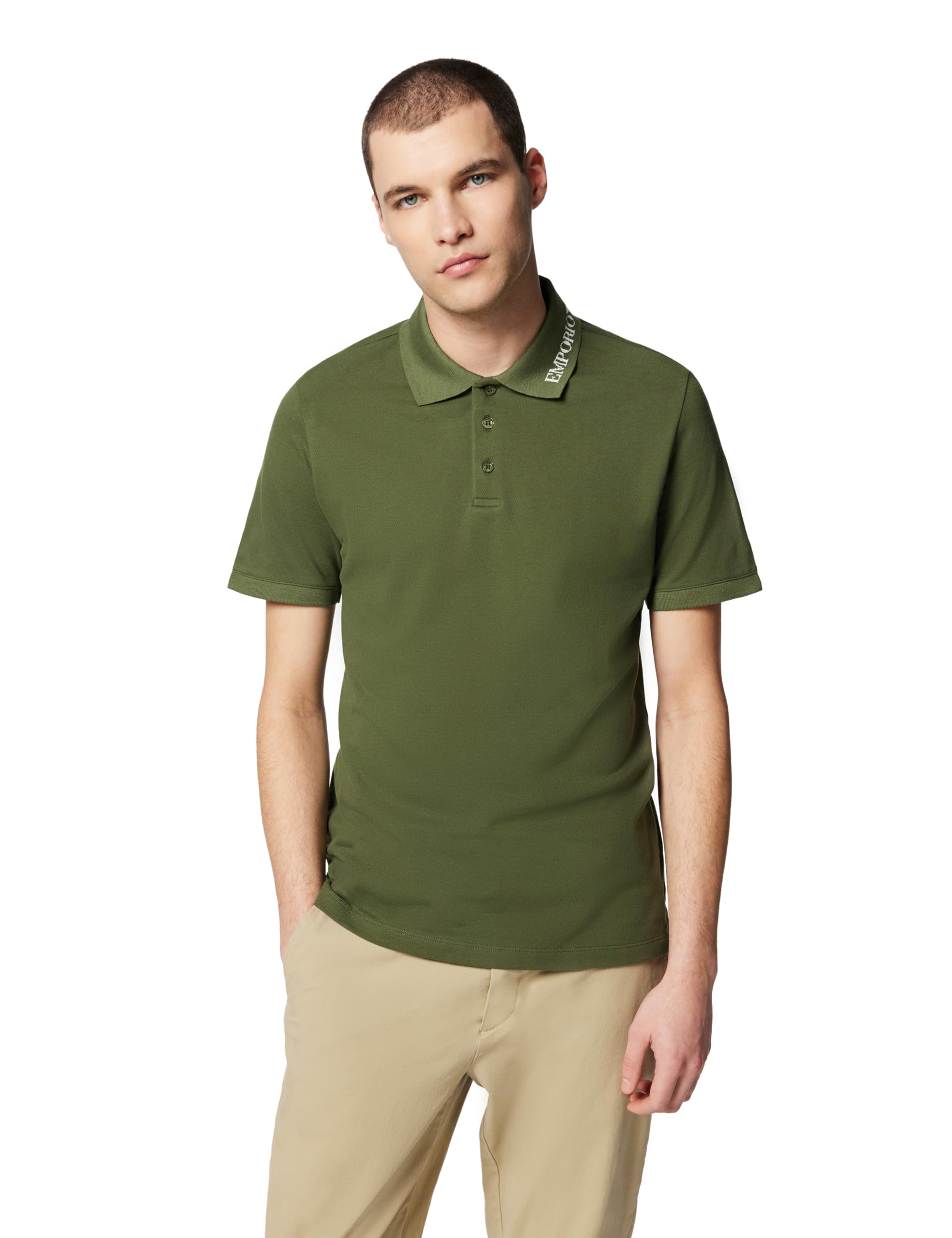 EMPORIO ARMANI Polo, Oliva, M, Herren