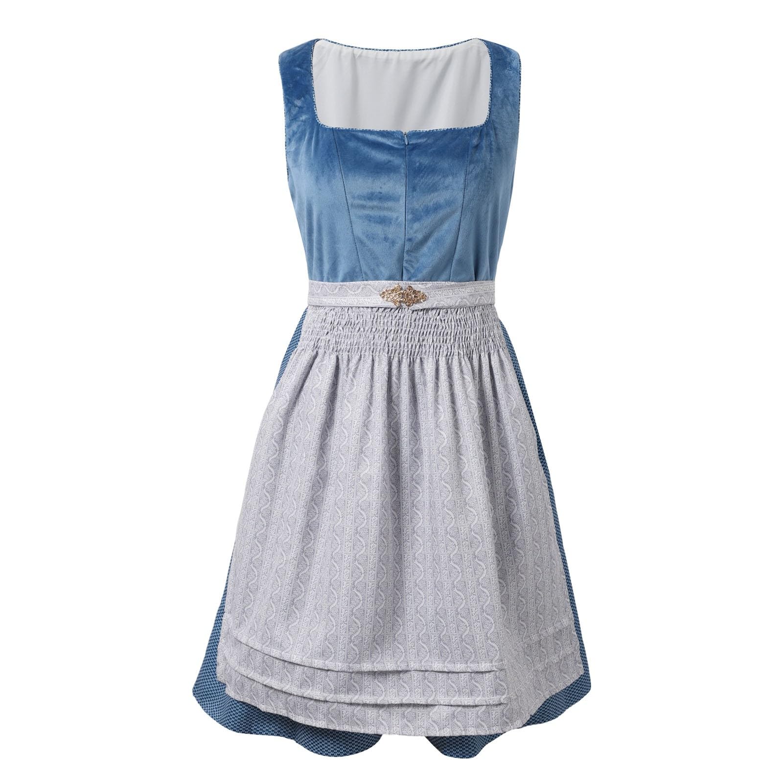 Dirndl dziewczęca bluzka i fartuch w tradycyjnym stylu dla dzieci, dziewczynek, fartuch do stroju bawarskiego, długi, średniowieczny, zestaw tradycyjny
