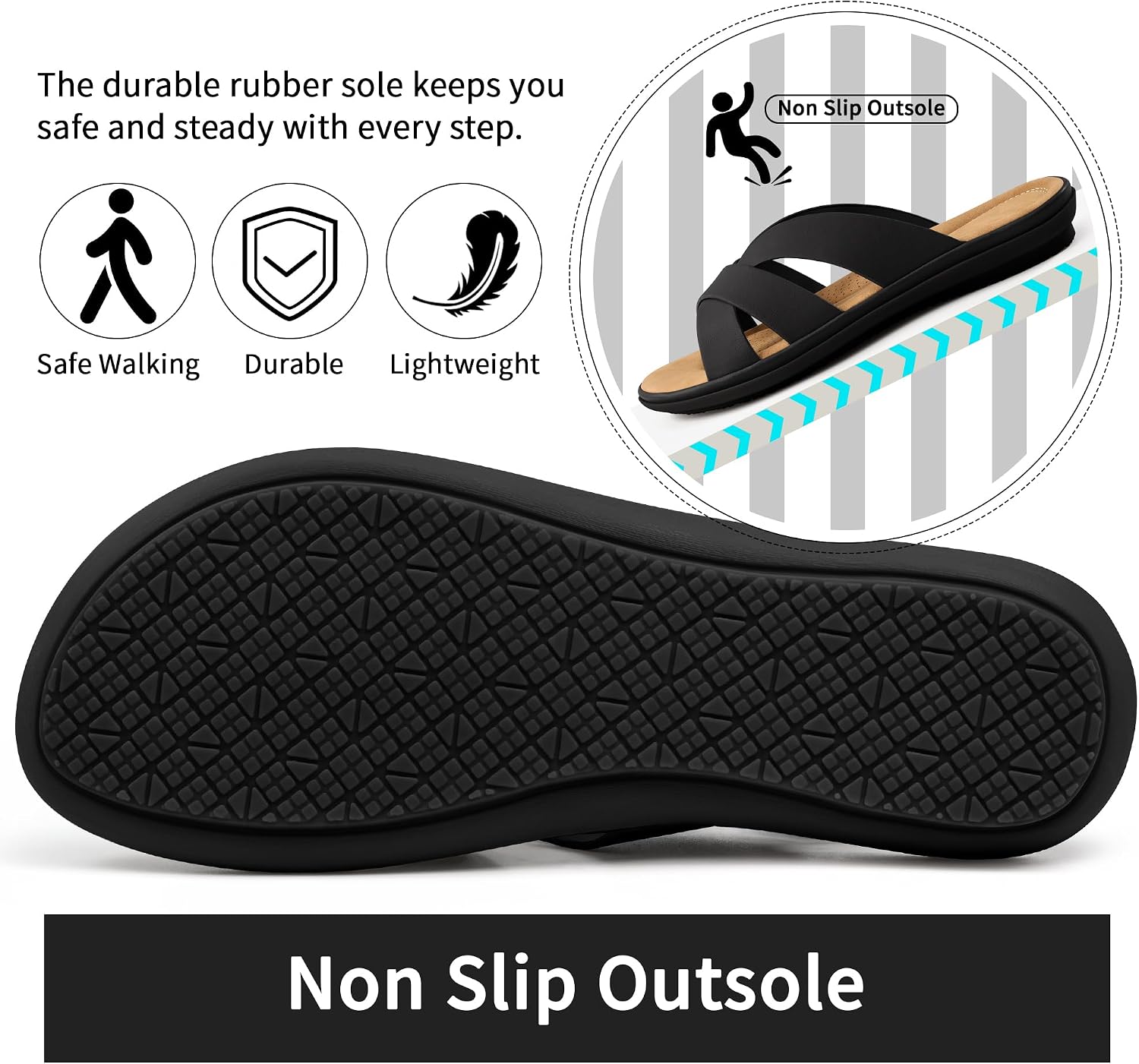 Alicegana Women Dressy Flat Sandals: Comfortable Fashion Vacation Slides Casual Cute Open Toe Walking Sandals For Summer 2026