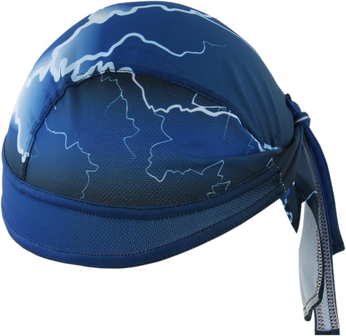 XINTOWN Moisture Cycling Cap Skull Elastic Headband Sweatband Protex Tie Hat - Blue