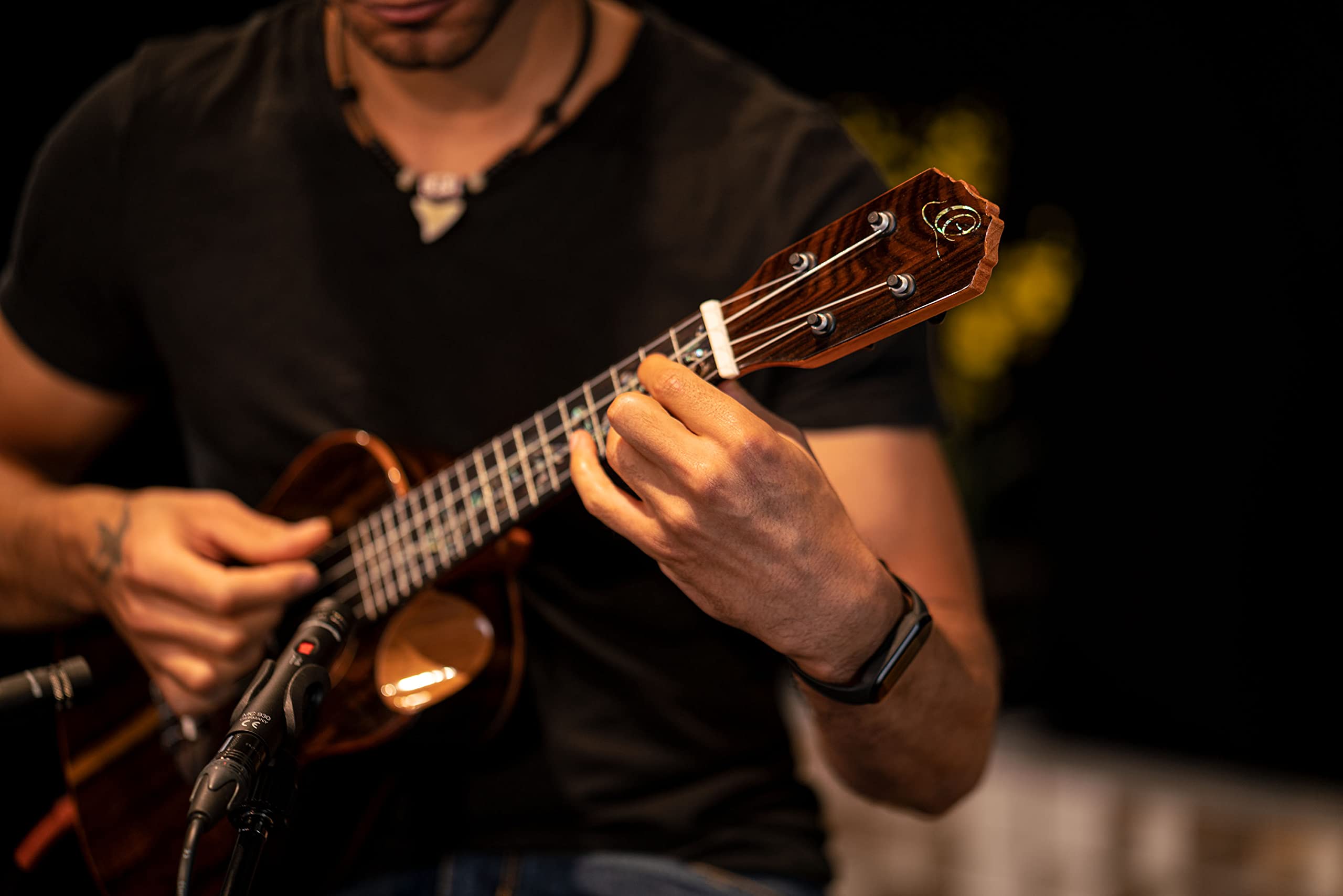 Ortega Guitars Ukulele Concerto Elettro-Acustico – Elite Series – Gig Bag Inclusa – Ziricote, Natural (RUET-ZC)