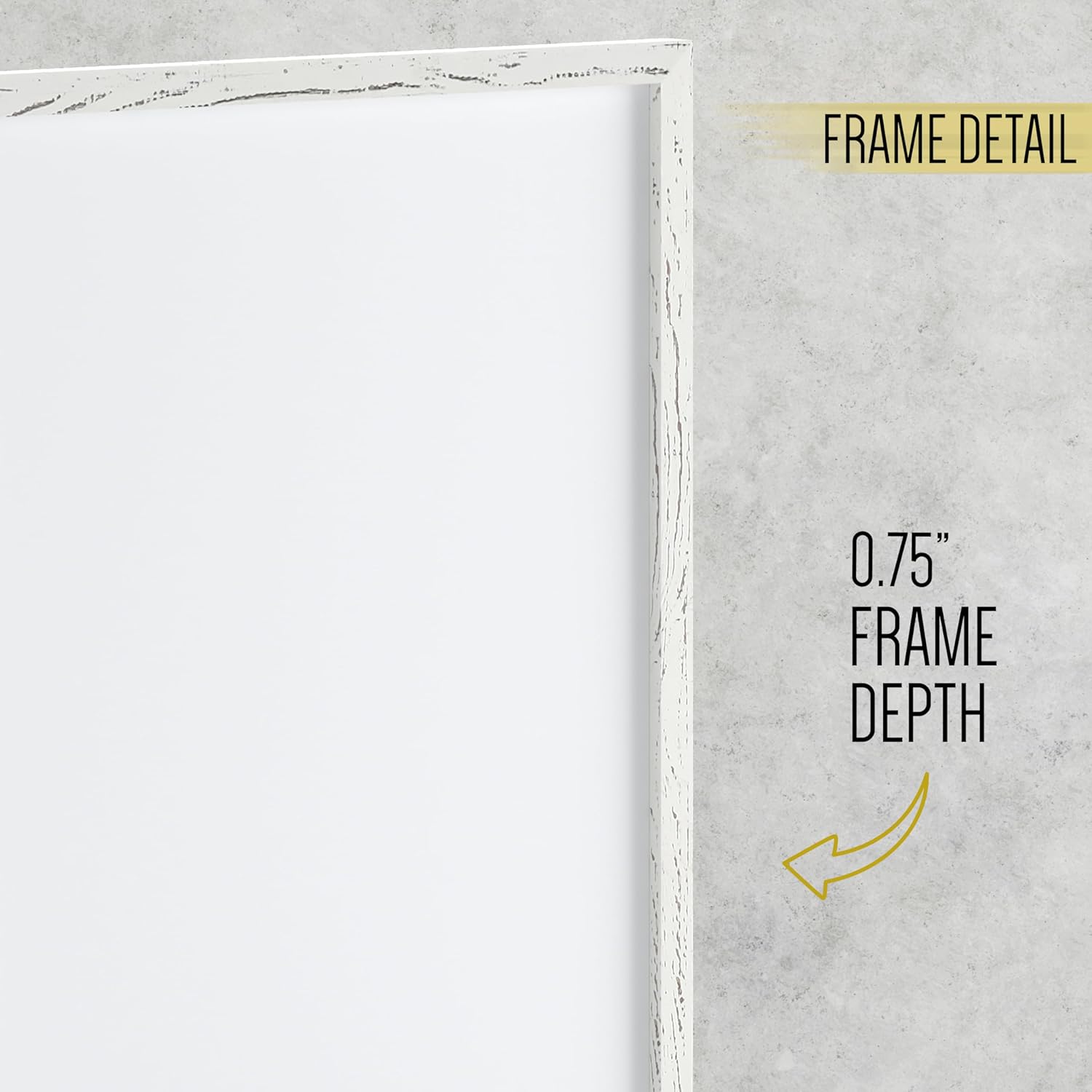 HBCY Creations Wall Mount Whitewashed White Board - 24"x36" - Dry Erase Marker, 4 Magnets, Eraser - Wood Frame - for Kitchen, Classrooms, Restaurant Menus and More!