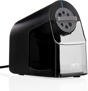 X-ACTO School Pro Electric Pencil Sharpener - Break-Resistant, 6-Size Dial, XL Shavings Bin for Classrooms & Teachers