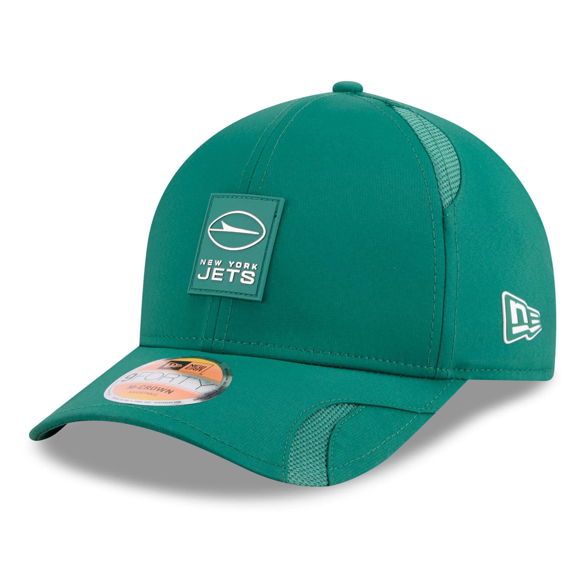 New Era Men's Green New York Jets 2025 Sideline M-Crown 9FORTY Adjustable Hat