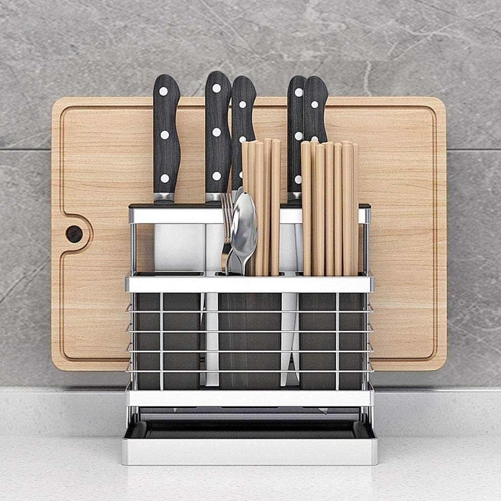 Knife Block Storage Stand Kitchen,Only Selling Cutter Holder,304 Stainless Steel,Cutting Board and Chopstick,Rack
