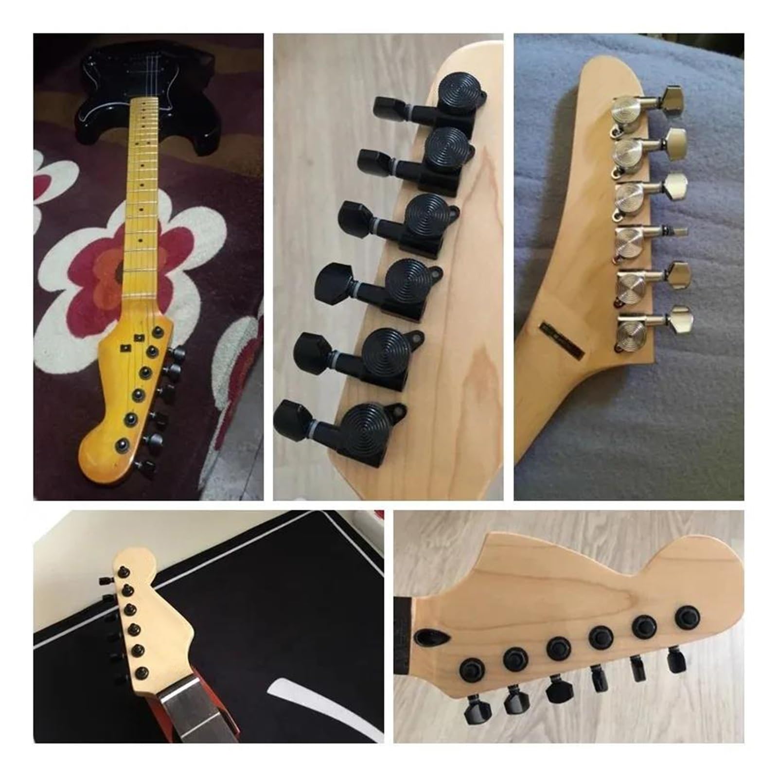 Profesjonalne Akcesoria Wykonawcze 6 Częściowy Tuner Z Automatyczną Blokadą Do Gitar Elektrycznych