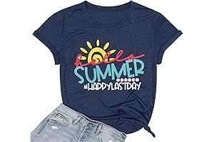 Last Day of School Teacher Shirt Hello Summer Happy End of School Year Appreciation Gift