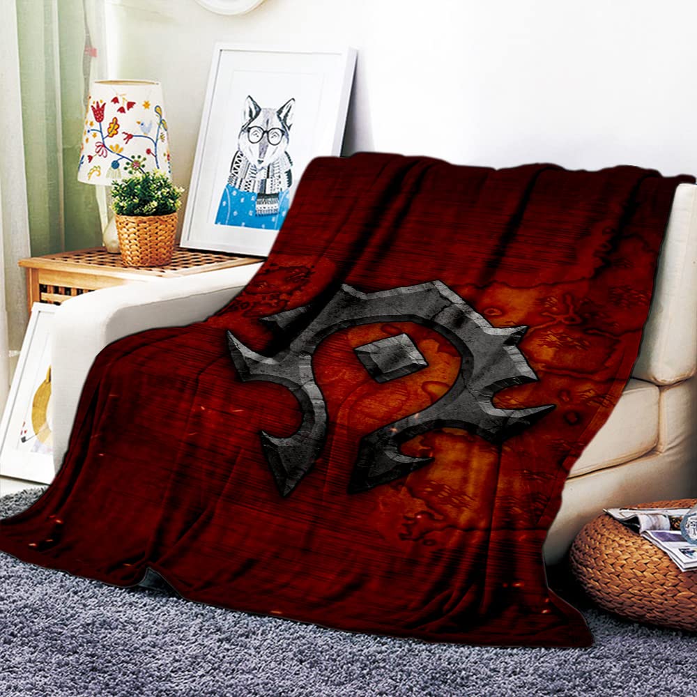 Vozmio Boys B World Of Warcraft Flannel Warm Soft Plush On The Sofa Ed Lanket Suitable For Air Conditioning Lanket Nap Lanket (,60 * 80 In(150 * 200 Cm))