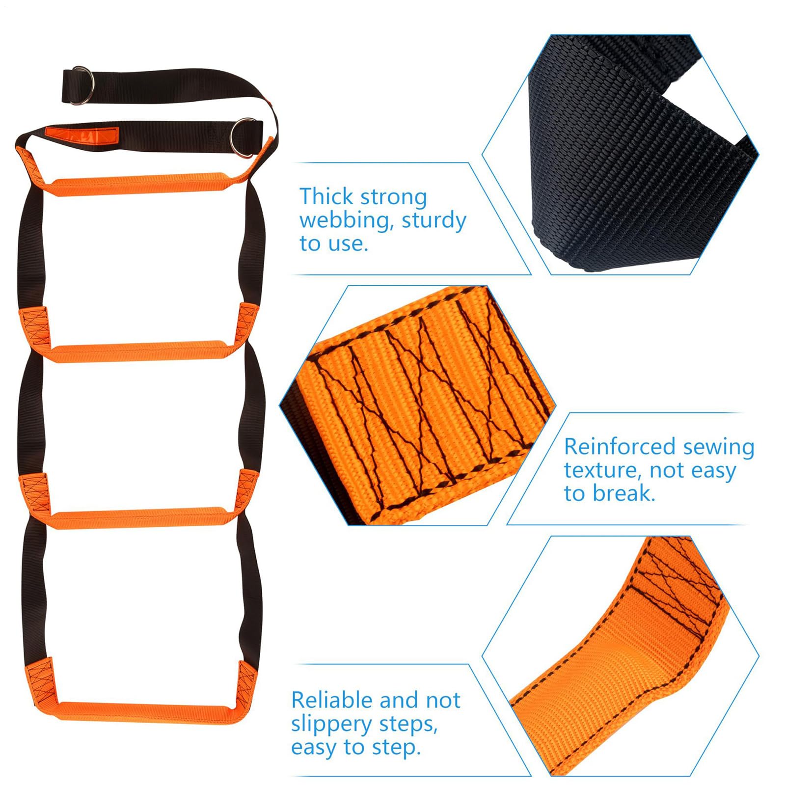 di Corda per Barche, per Kayak Scale di Risalita per Pontoni A 4 Gradini, Resistenti, da 277 kg Scale per Barche con Gradini Rinforzati Perfetta per Gommoni, Kayak, Motoscafi, Canoa