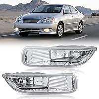 Nilight Fog Lights for 2003-2004 Toyota Corolla - H3 55W Clear Lens Pair, Driver & Passenger Side, Plug & Play