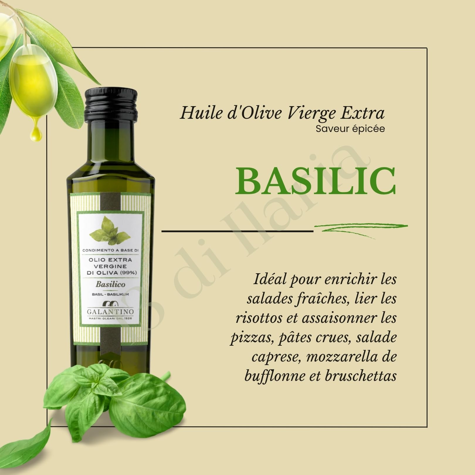 Coffret Découverte Huiles d’Olive Italiennes 3x100ml | Trio Gourmet d’Huiles Extra Vierges Aromatisées | Citron, Basilic & Piment | Cadeau Gastronomie Italienne | Citron, basilic et piment • Extraits à froid • Idéal pour dégustation et cadeau