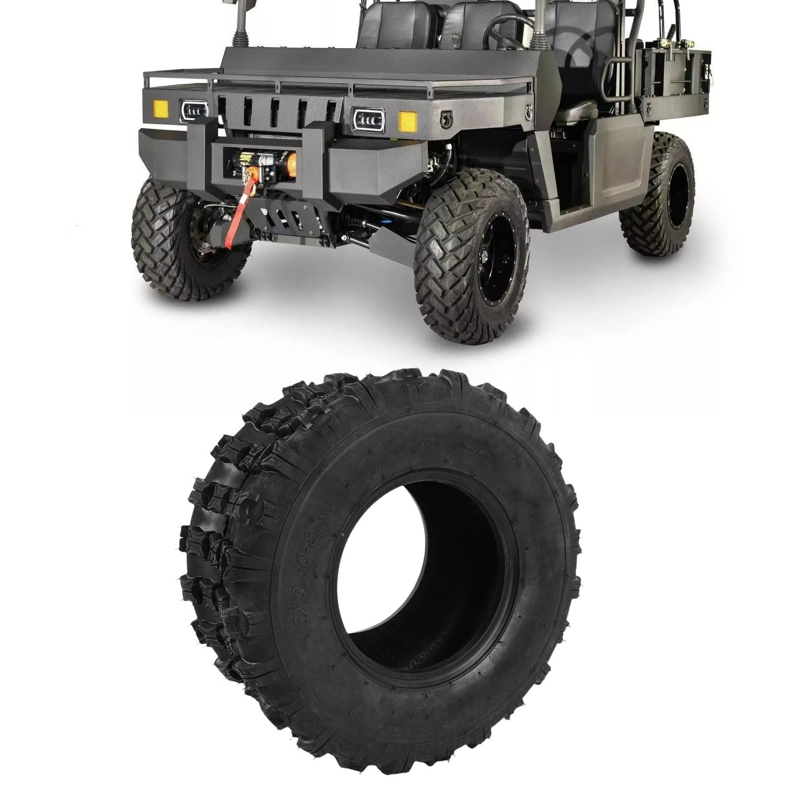 18x8.50 8 Tire de Pneu de Tondeuse à Gazon Pneu de Jardin 6pr Puncture Proofyless ATV UTV avec un Modèle de Bande de Roulement Supérieur pour la stabilité de les Terrains