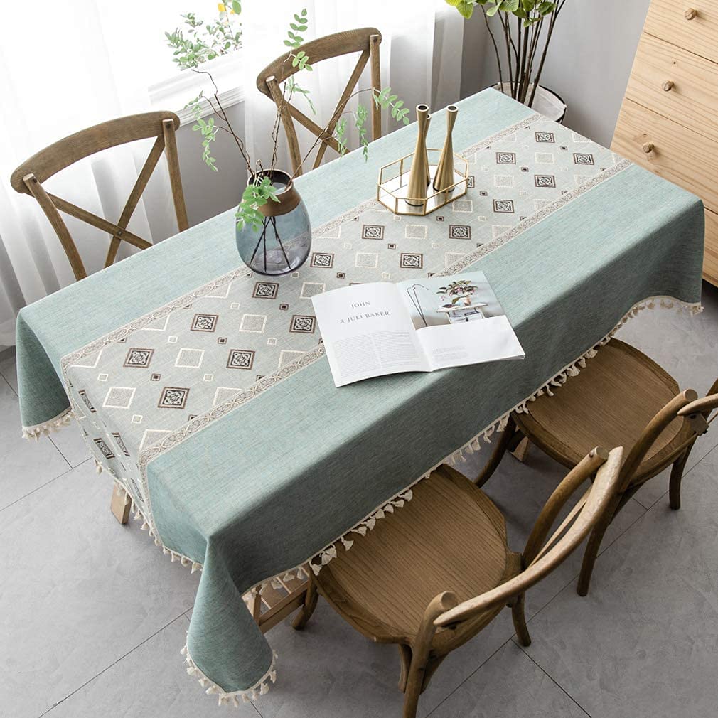 Nappe verte lavable imperméable résistante huile nappe carrée 90x90