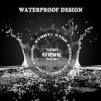 Vista 6 de carleef Cubierta de botón de arranque para automóvil, cubierta de botón de arranque para decoración de automóvil y protección de botón, accesorios