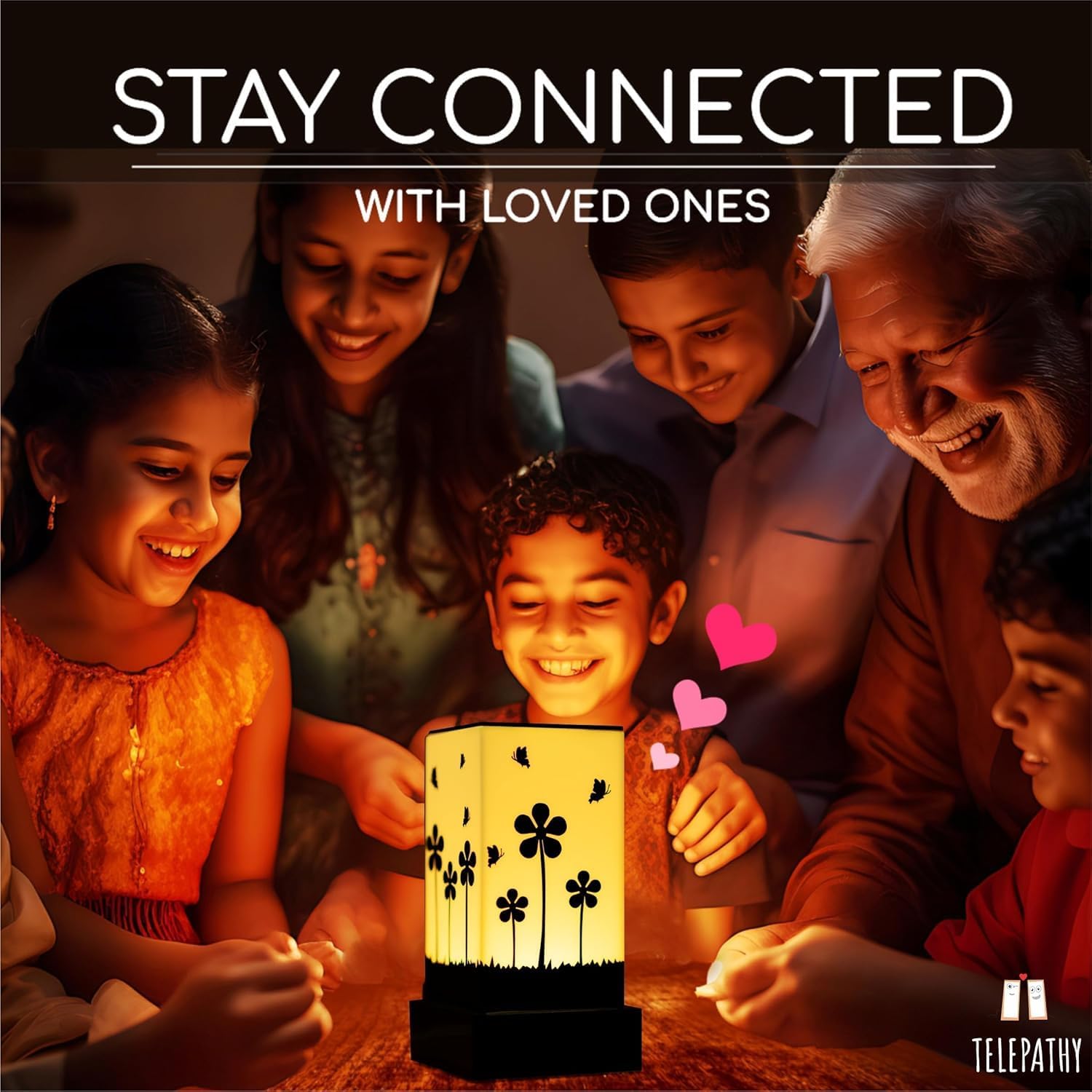 ZOCI VOCI Telepathy® Flora – Long Distance Friendship Lamp® | Stay Connected Wi-Fi Lights | Talk with colors with loved ones staying apart | Unique Gifts for Long Distance Relationship (Set of 3)