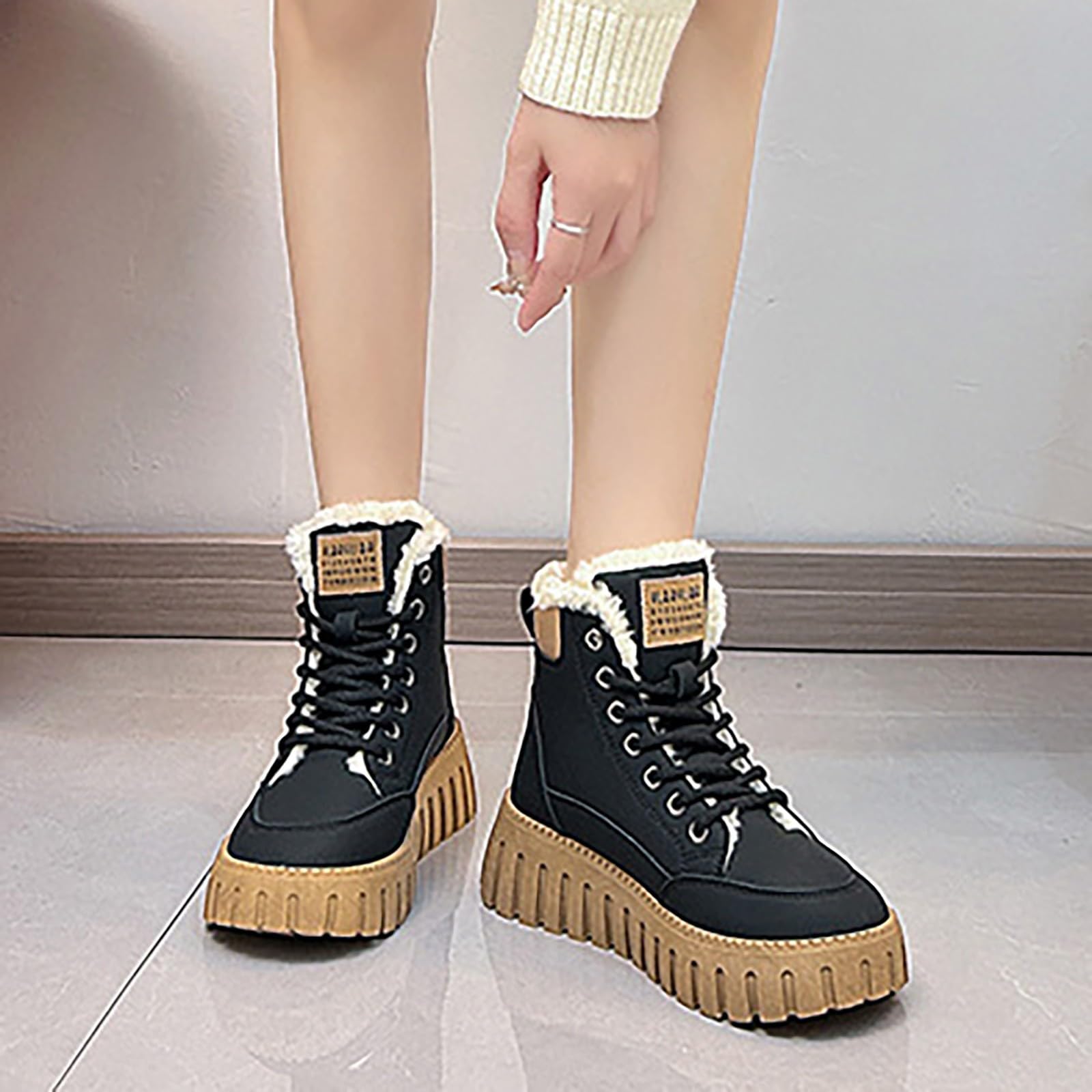 Apres Ski Femme Bottes De Neige Botte Chaussures Hiver D'hiver Pour Chaussure Bottine Montantes Randonnée Bottines Imperméable Boots Après Chaudes Chaude Fourrées Fourrée Après-Ski Apres-Ski