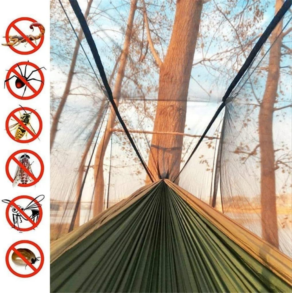 Portable Outdoor Camping Mosquito Net HammockTent with Hammock Canopy High Strength Parachute Hanging Bed Sleeping Swing