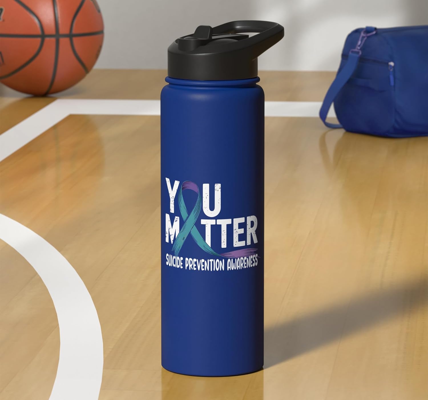 You Matter Support Suicide Prevention Awareness positive Stainless Steel Insulated Water Bottle