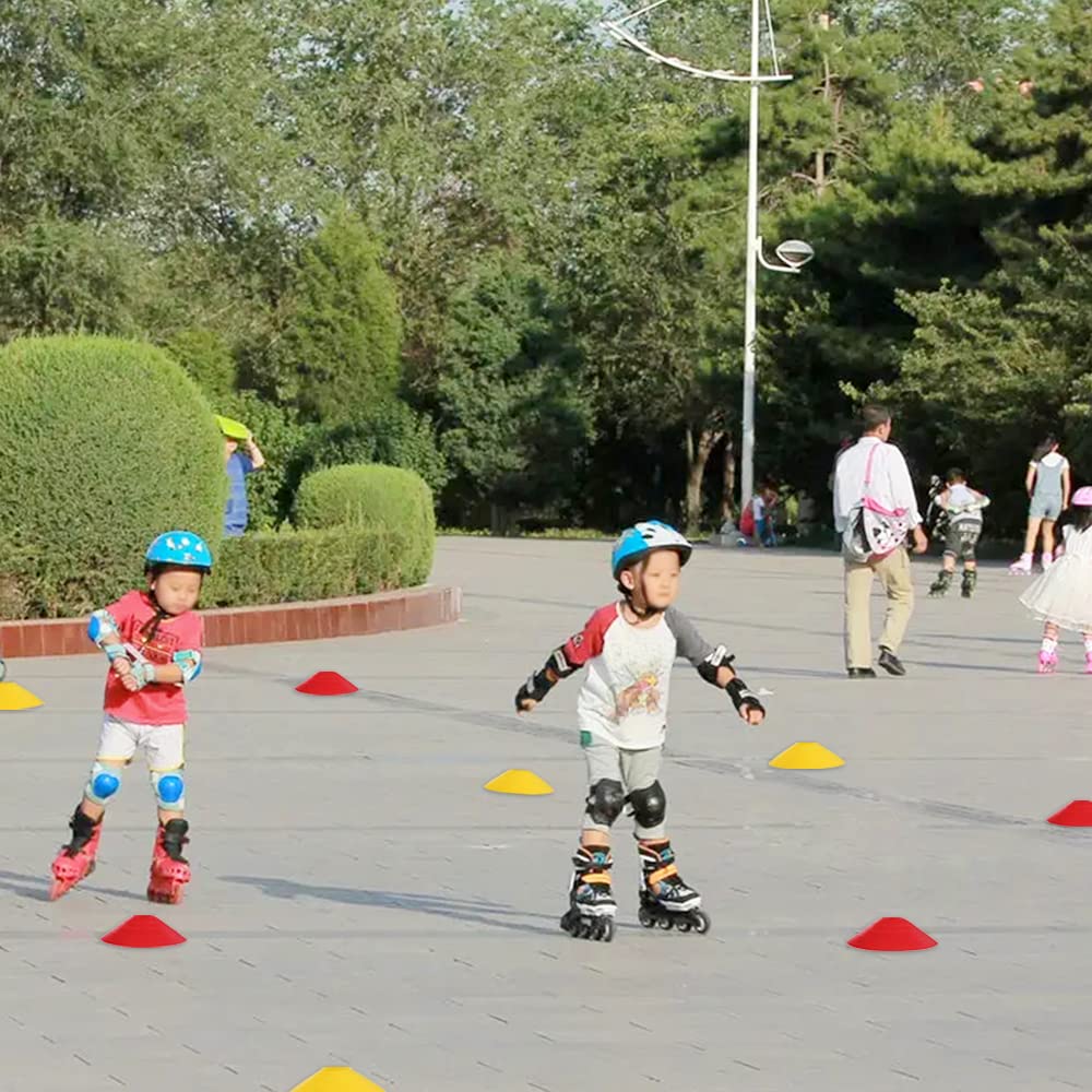 Confezione da 50 coni a disco per allenamento sportivo, con