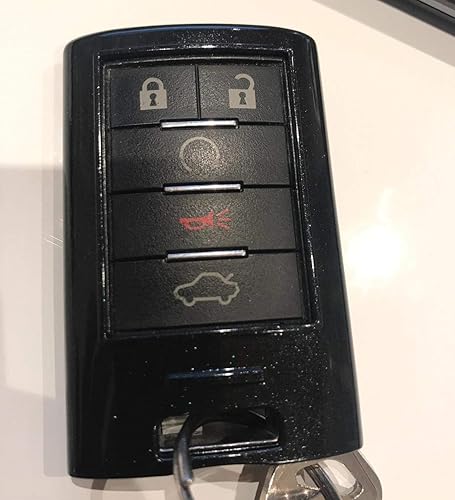 Vista 5 de Carcasa iJDMTOY para llavero de mando a distancia de Cadillaic, Negro