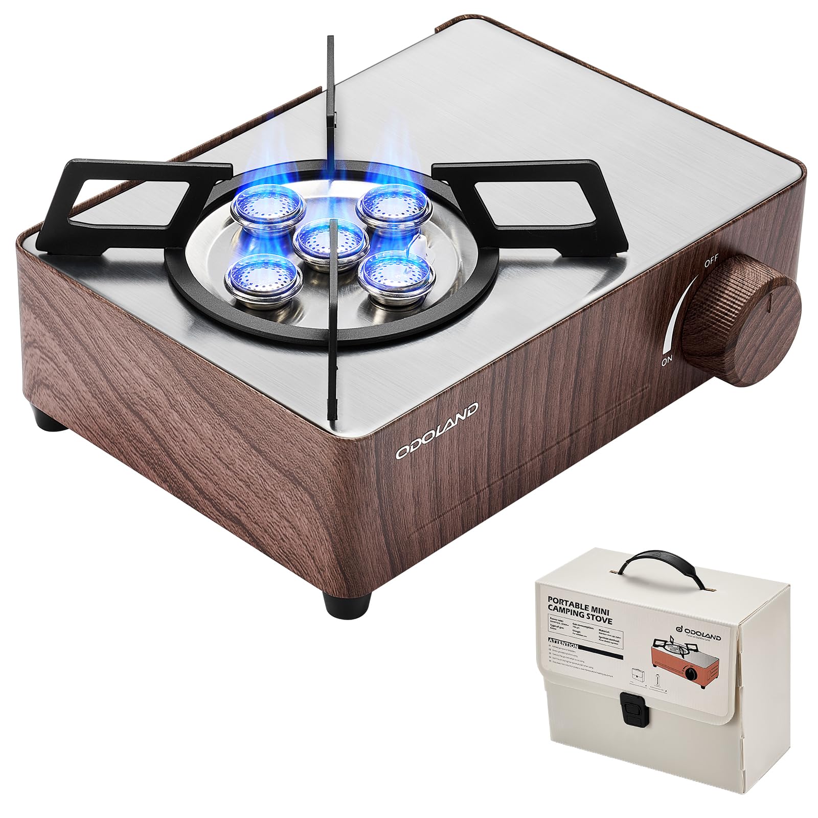 Amazon.com: Odoland 7500BTU Camping Butane Stove with Compact