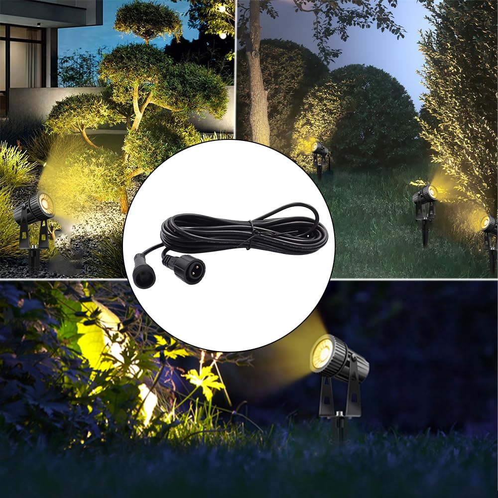 Arotelicht Cavo di prolunga da 5 m per luci da giardino, cavo di prolunga impermeabile a 2 pin, anti-corrosione, per luci da giardino all'aperto