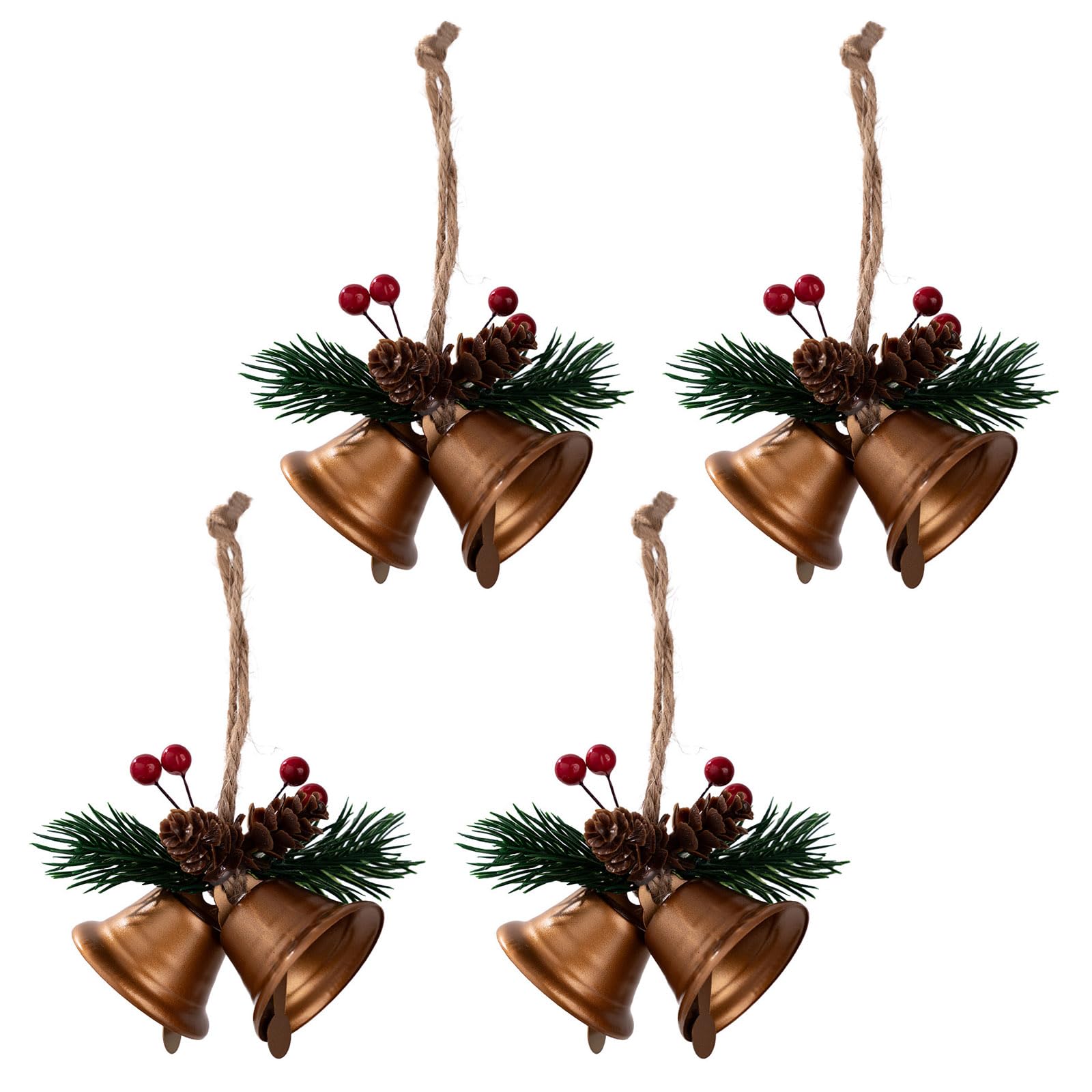 Qusinfc 4 Pcs Christmas Tree Decorations Christmas Bells Ornament Hanging Bells for Festival Trees Home Ornament Tree Decoration