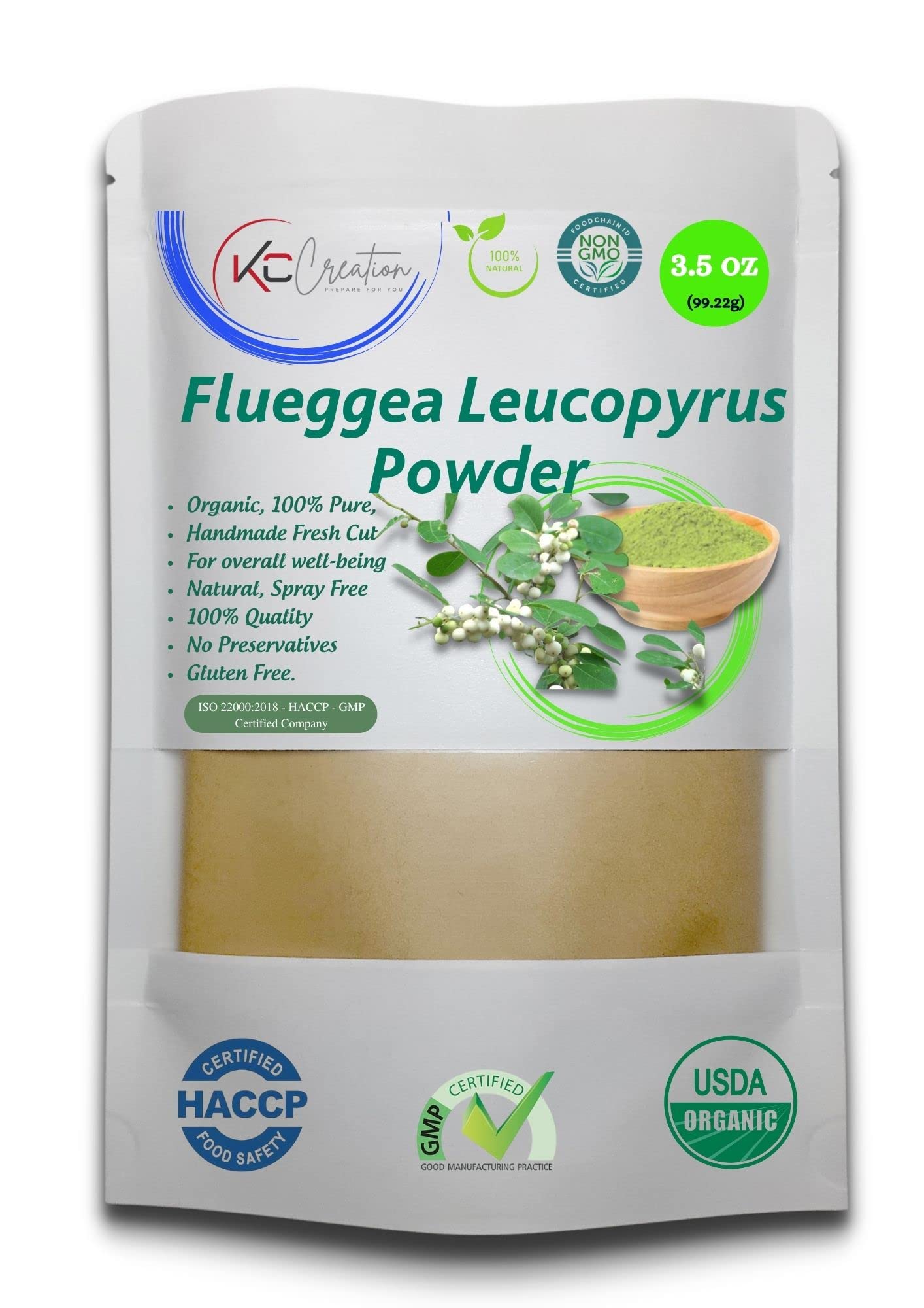 Organic Flueggea Leucopyrus Powder, Katupila, Spinous Fluggea, Humari (3.5oz)