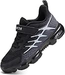 JMFCHI Kids Running Shoes Breathable Mesh Athletic Sneakers Non-Slip Hook & Loop Tennis Shoes for Boys Girls Toddler/Little Kid/Big Kid