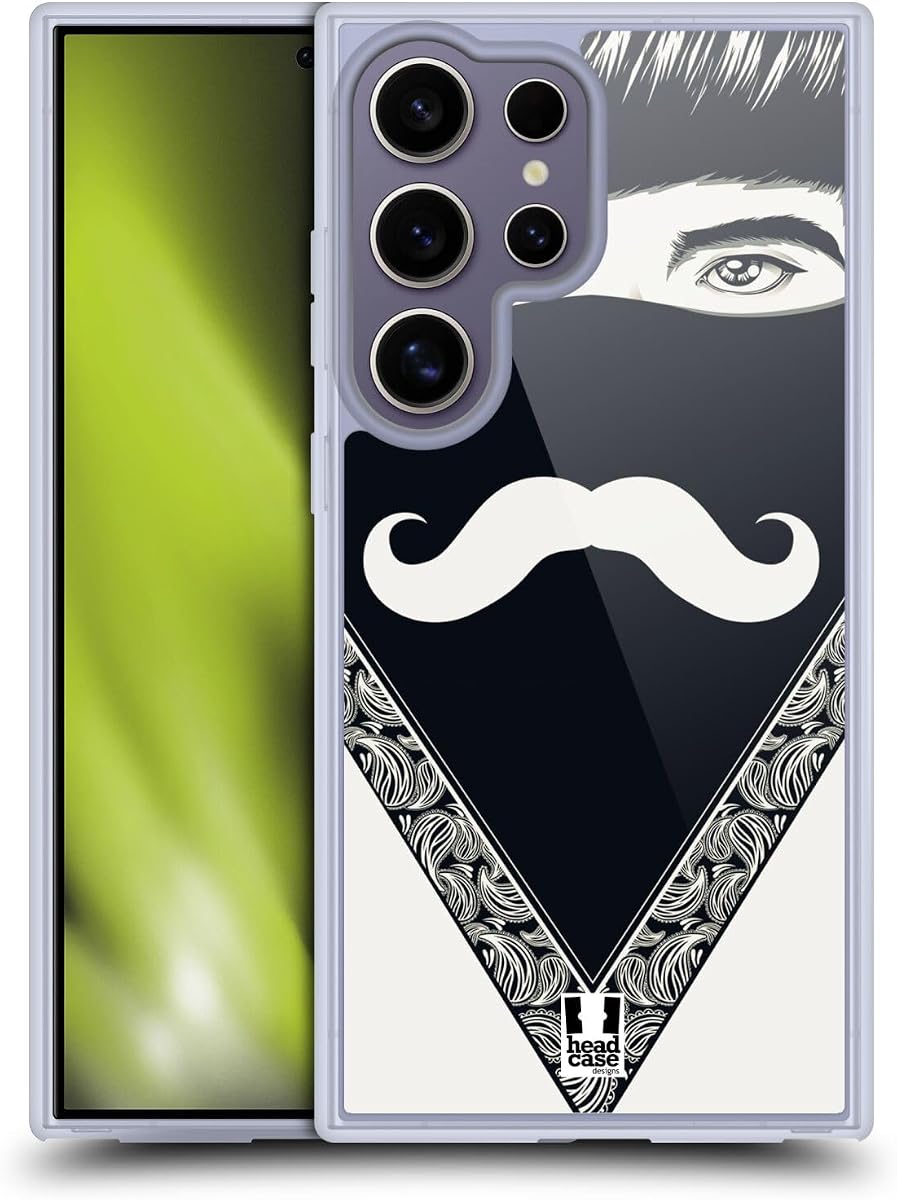 Moustache Bandana Gel Case [Military Grade Protection] Compatible with Samsung Galaxy S25 Ultra and Compatible with MagSafe