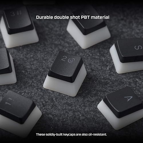 Miniatura 3 de HyperX Teclas Pudding Juego de teclas PBT de doble disparo con capa translúcida para teclados mecánicos juego completo de 104 teclas perfil OEM