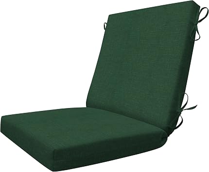 Honeycomb Outdoor Dining Chair Cushion for Patio Furniture, 20 x 41, Essentials Hampton Texture Hunter