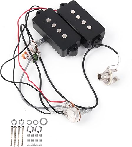 lovermusic 4 cuerdas imán de cerámica musical ABS moderno bajo abierto precableado Pickup negro