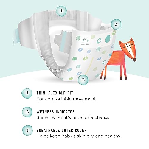 Miniatura 3 de Marca Tienda  Pañales Mama Bear Gentle Touch, hipoalergénicos, talla 5, blanco, 33 unidades (paquete de 3)